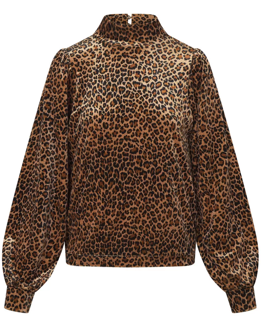 Blouses | Hunkọn Angela Velour Blouse - Leopard