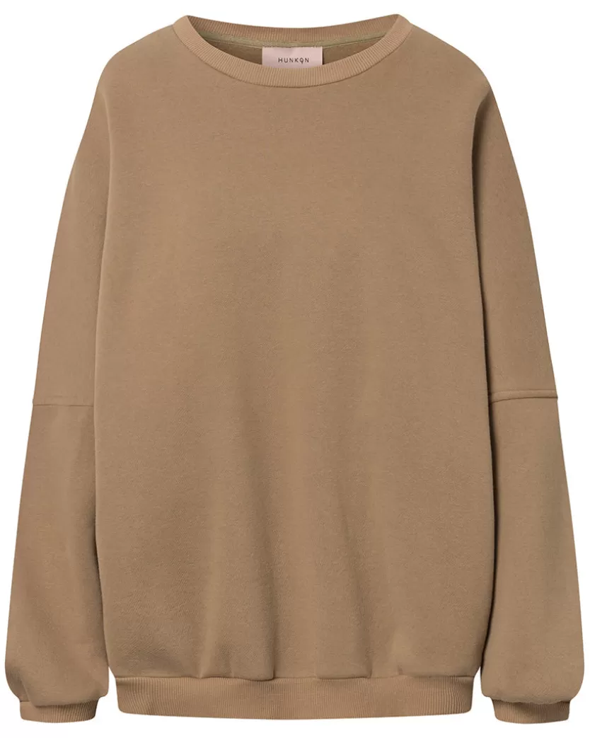 Blouses | Hunkọn Ava Sweatshirt - Brown