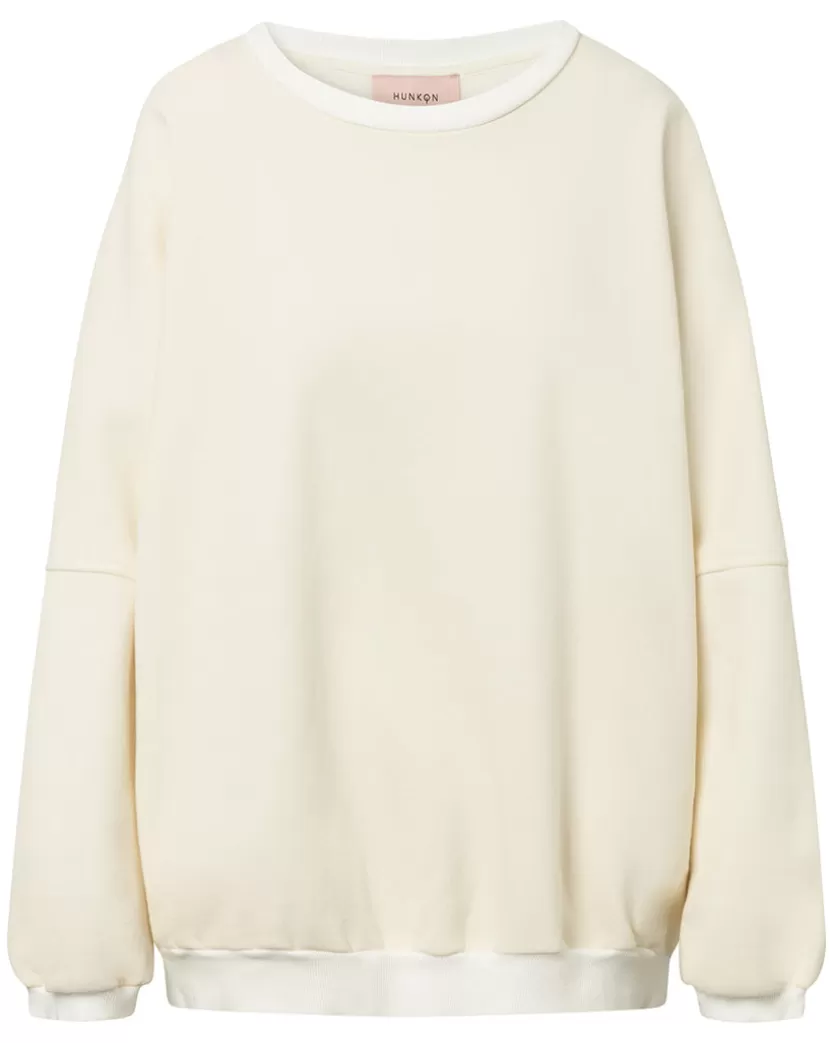 Blouses | Hunkọn Ava Sweatshirt - Cream