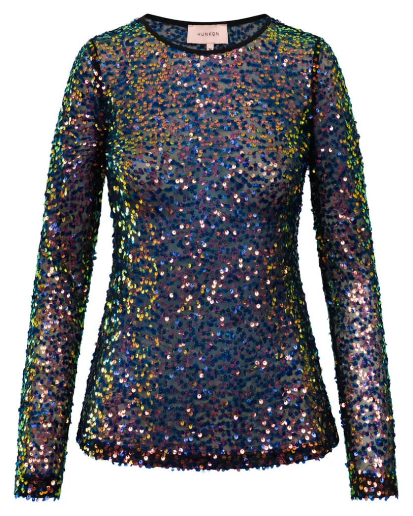 Blouses | Hunkọn Aya Sequin Blouse - Black