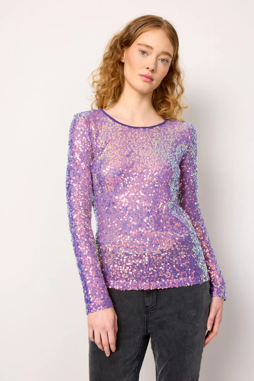 Blouses | Hunkọn Aya Sequin Blouse - Purple