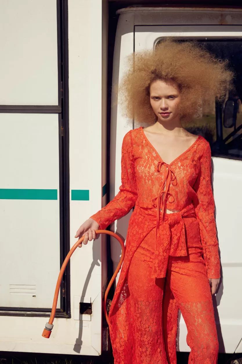Blouses | Hunkọn Birgitta Tie Blouse - Red