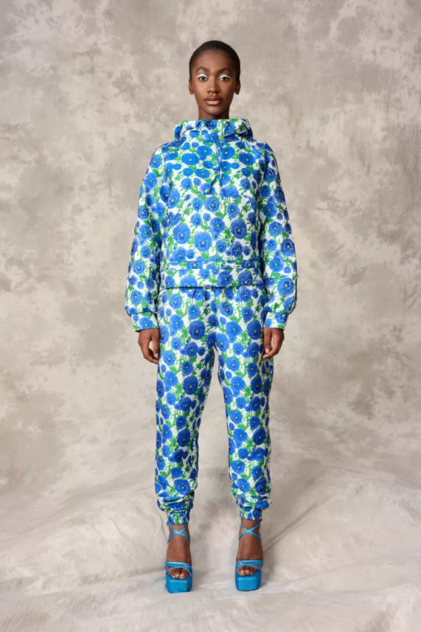 Trousers | Hunkọn Bonnie Sweatpants - Blue Floral