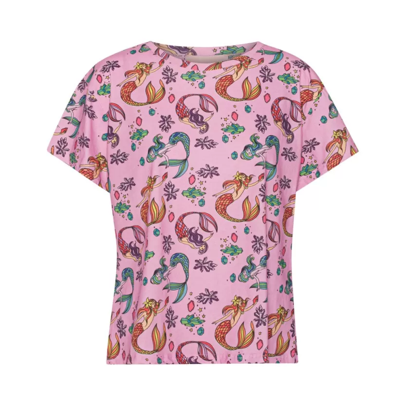 Art Print | Blouses | Hunkọn Cille T-shirt - Pink Mermaid Art Print