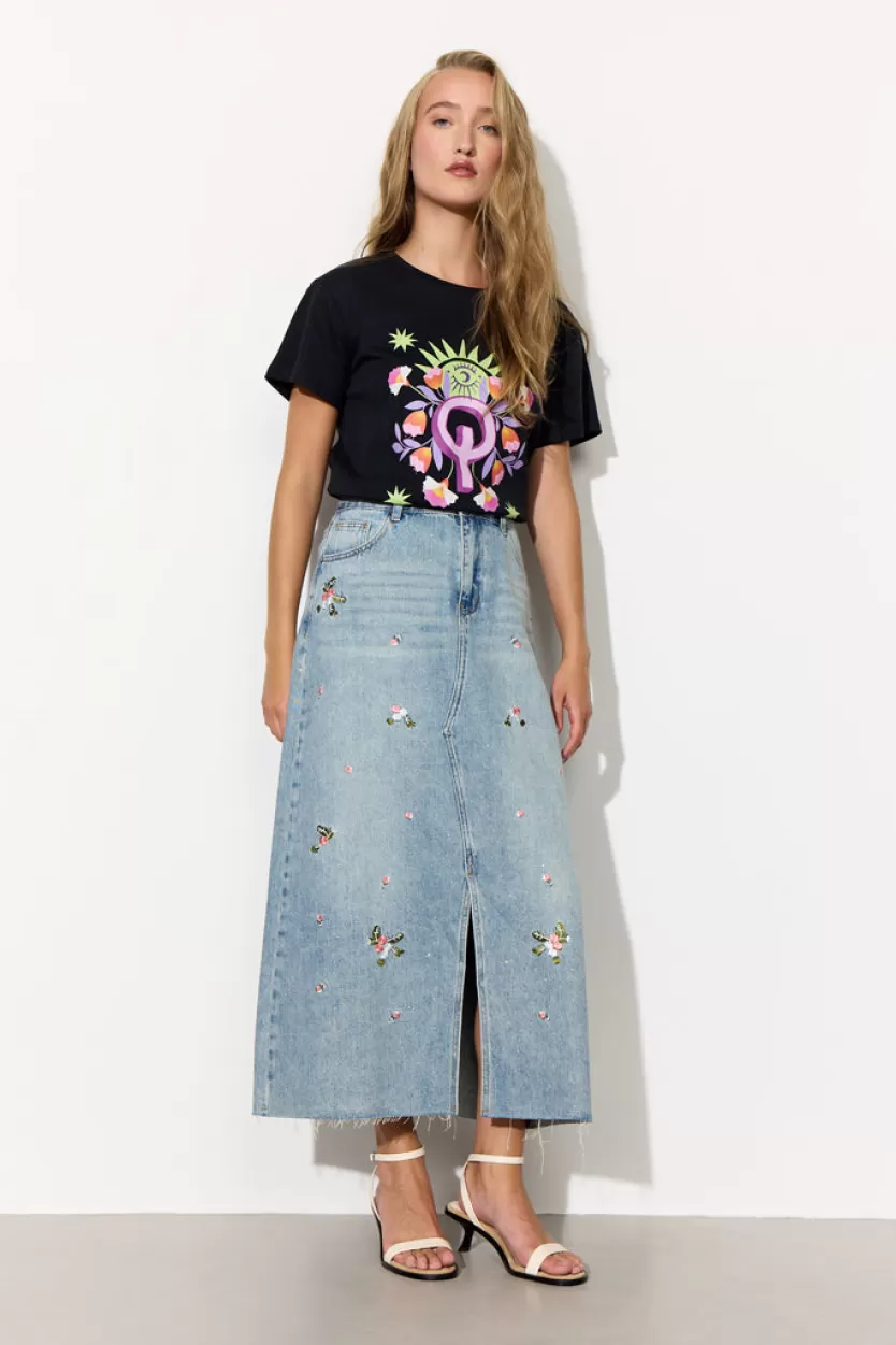 Trousers | Hunkọn Dolly Denim Skirt - Light Denim