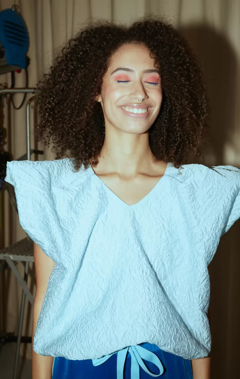 Blouses | Hunkọn Ebba Wing Top - Light Blue