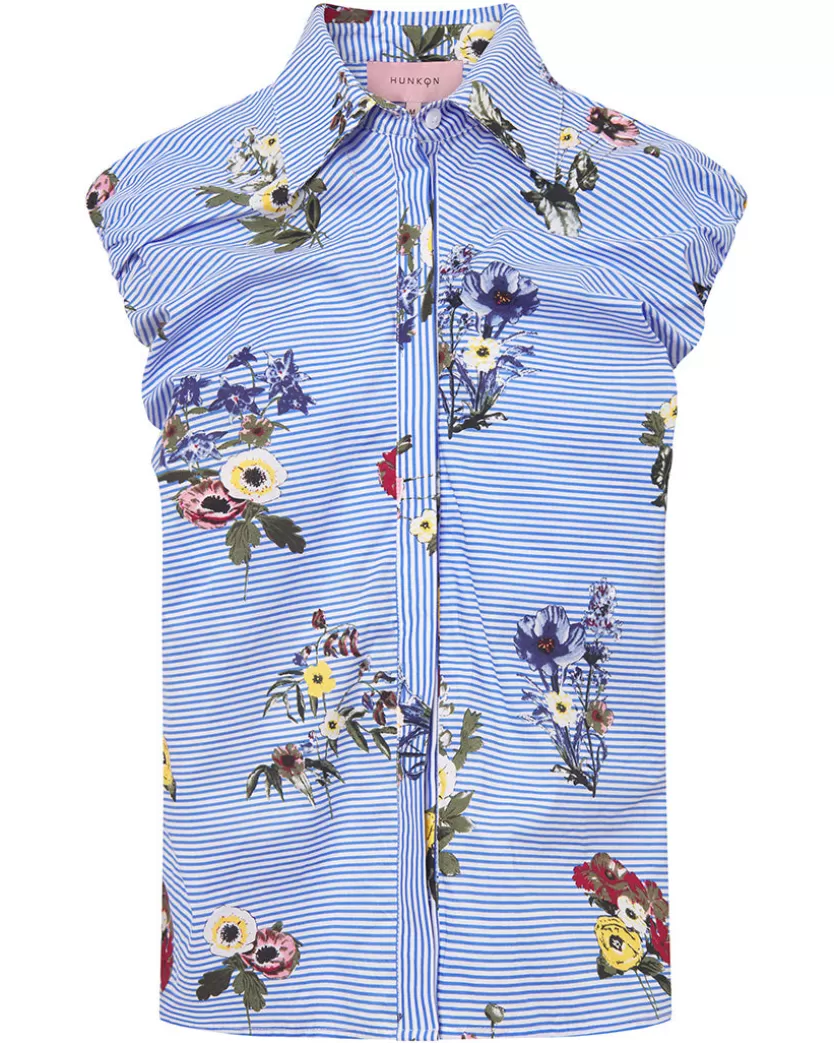 Blouses | Hunkọn Emma Top - Blue Hawaii