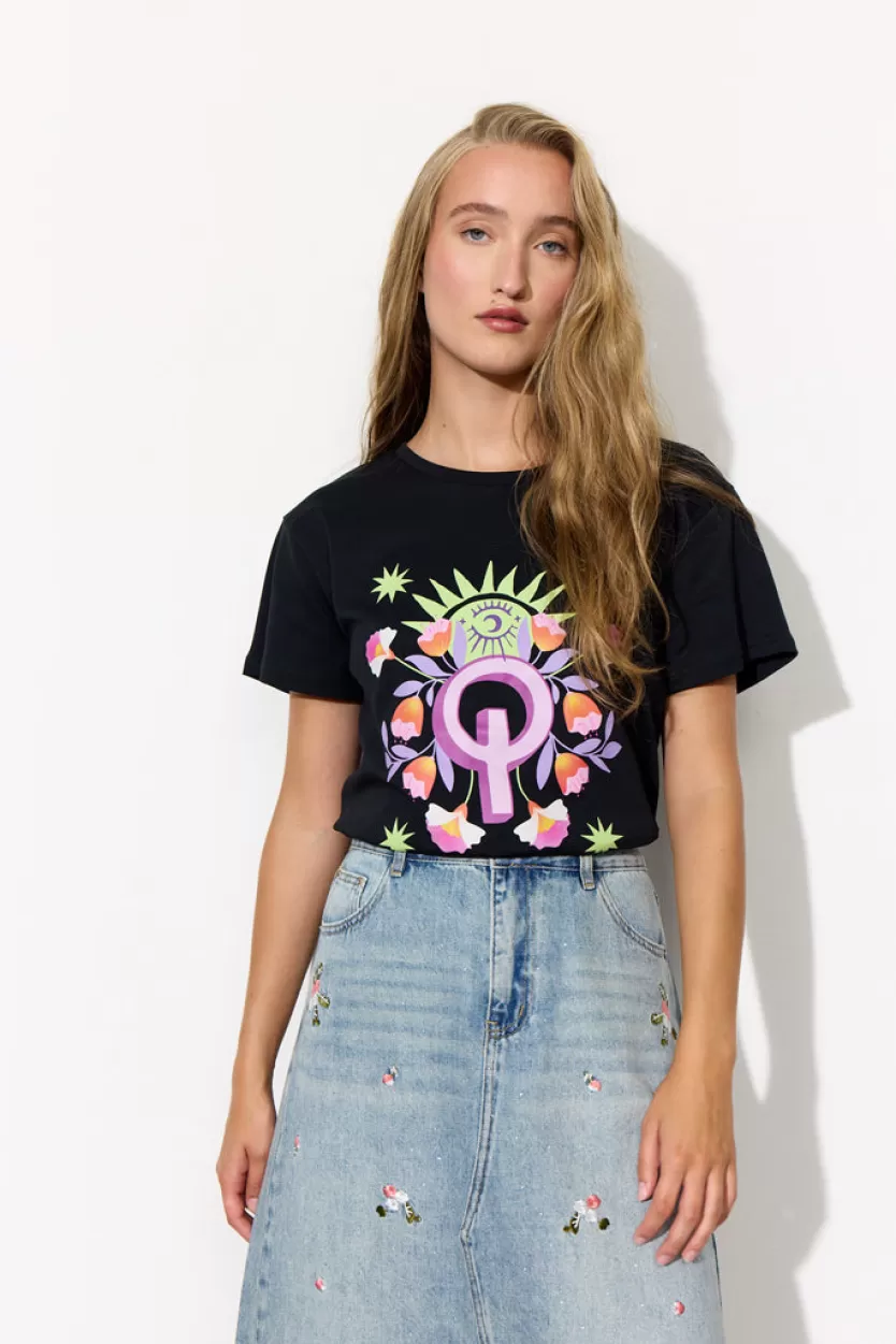 Blouses | Hunkọn Flowerchild T-shirt - Black