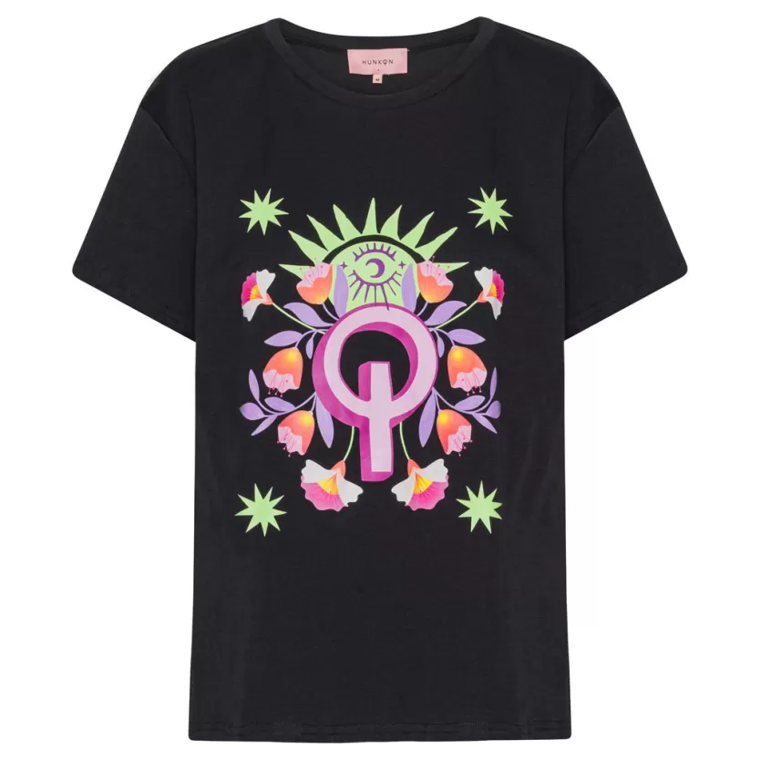 Blouses | Hunkọn Flowerchild T-shirt - Black