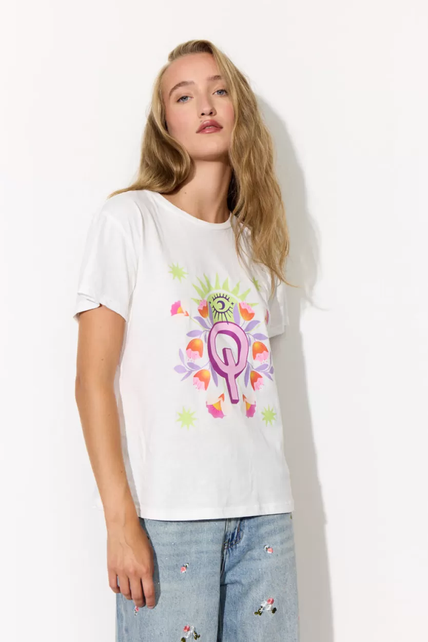 Blouses | Hunkọn Flowerchild T-shirt - White