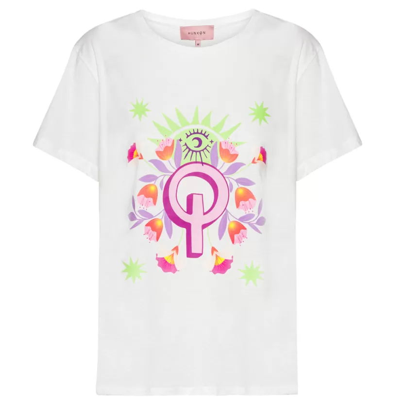 Blouses | Hunkọn Flowerchild T-shirt - White