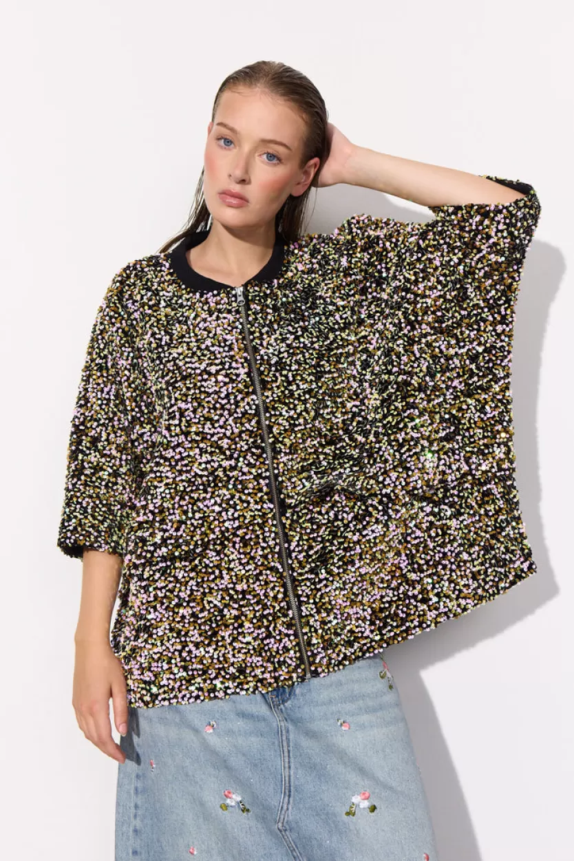 Jackets | Hunkọn Kaia Sequin Jacket - White