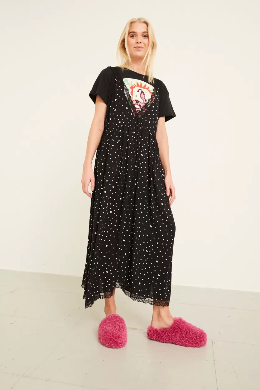 Dresses & Kimonos | Hunkọn Kris Oversized Dress - Black w/White dots
