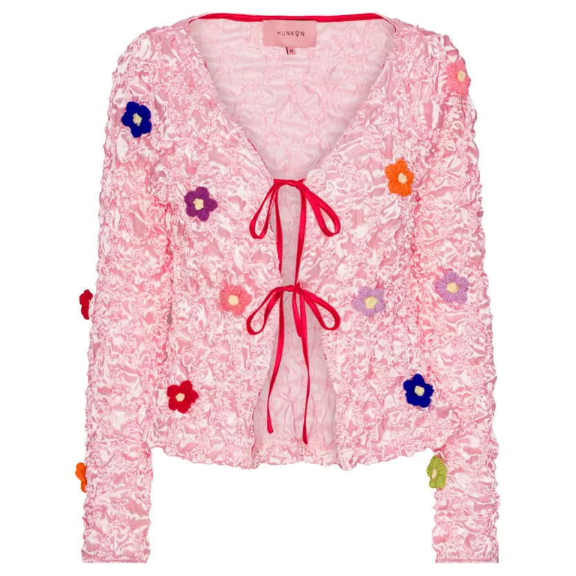 Blouses | Hunkọn Lyria Popcorn Cardigan - Pink