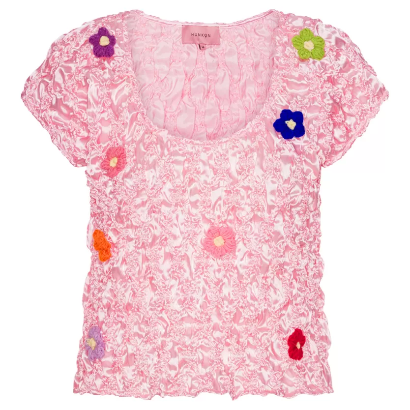 Blouses | Hunkọn Lyria Popcorn Top - Pink