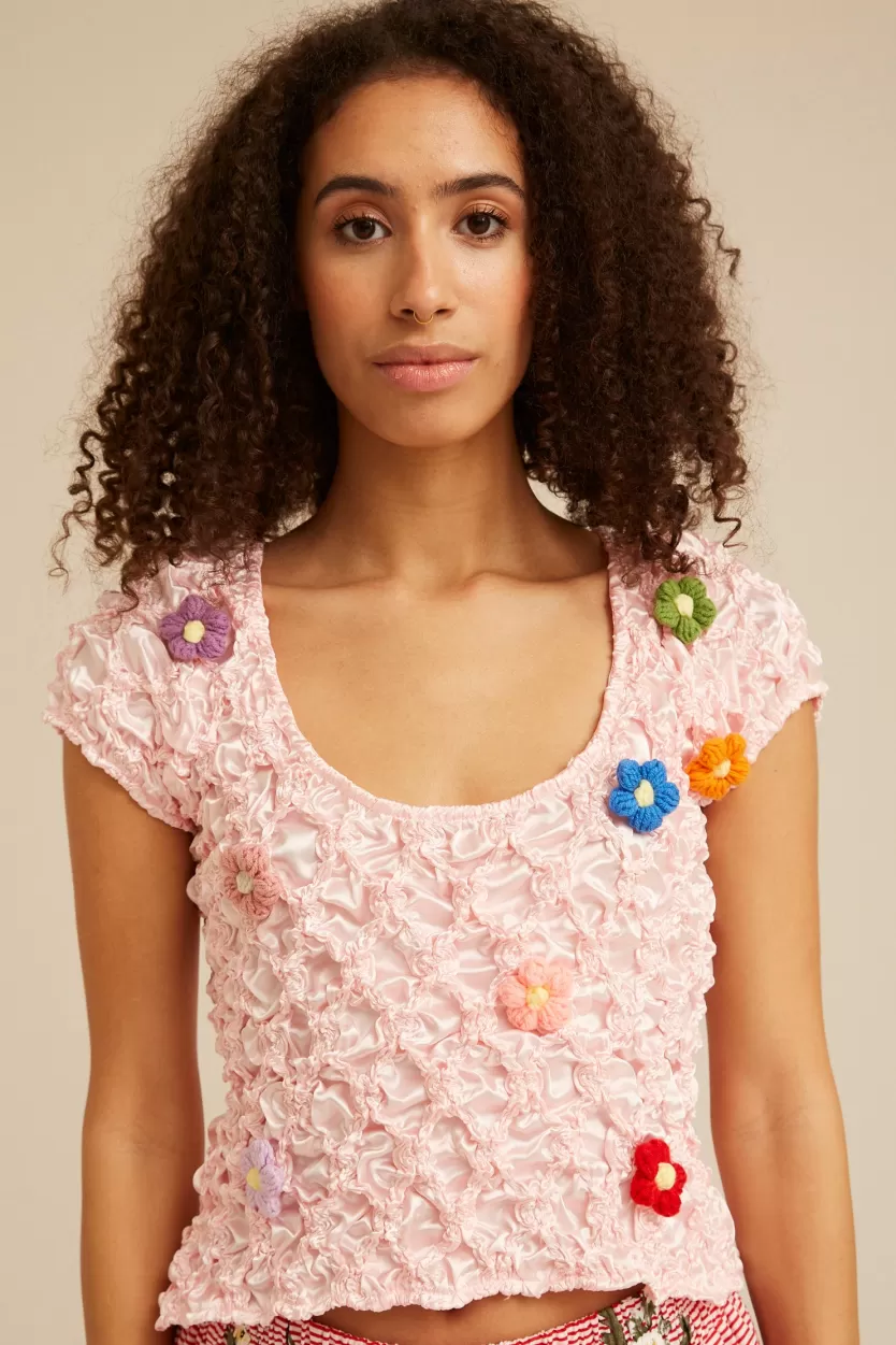Blouses | Hunkọn Lyria Popcorn Top - Pink