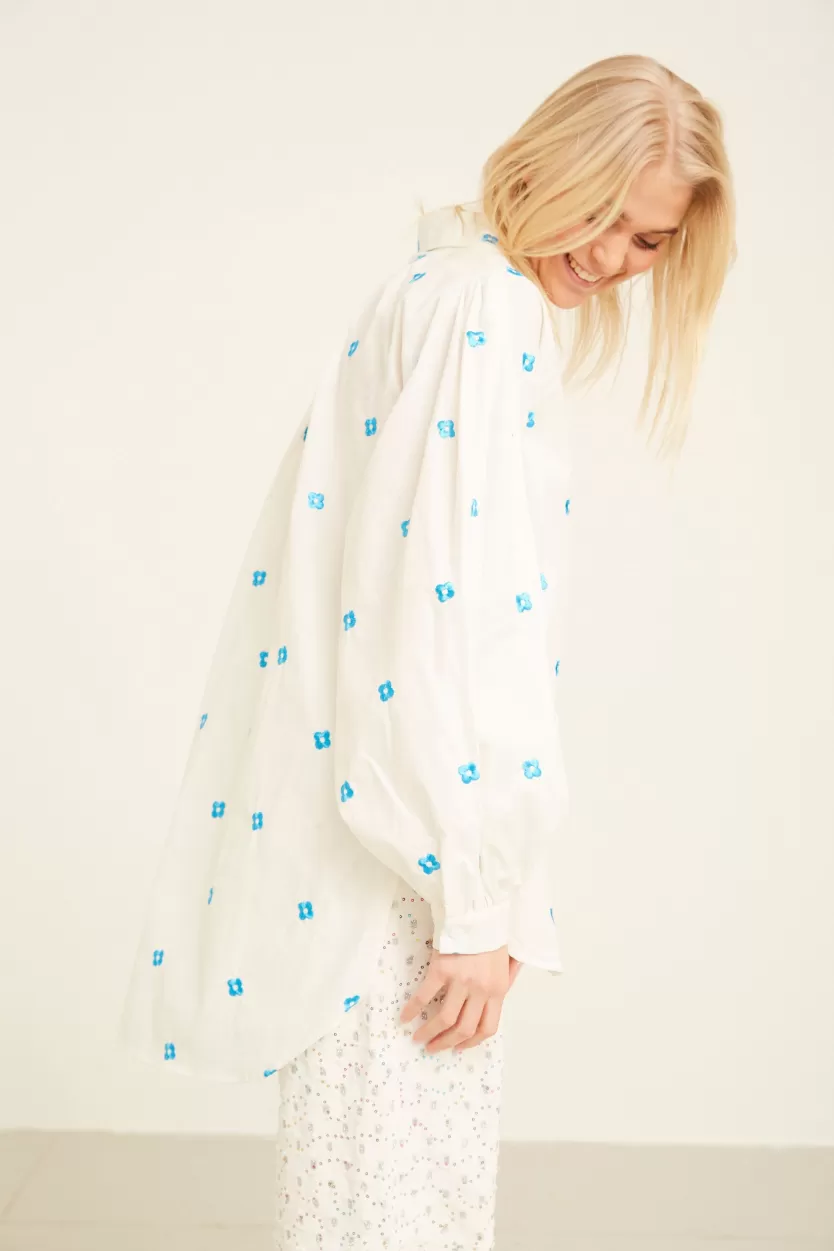 Shirts | Hunkọn Masha Shirt - Blue Blossom