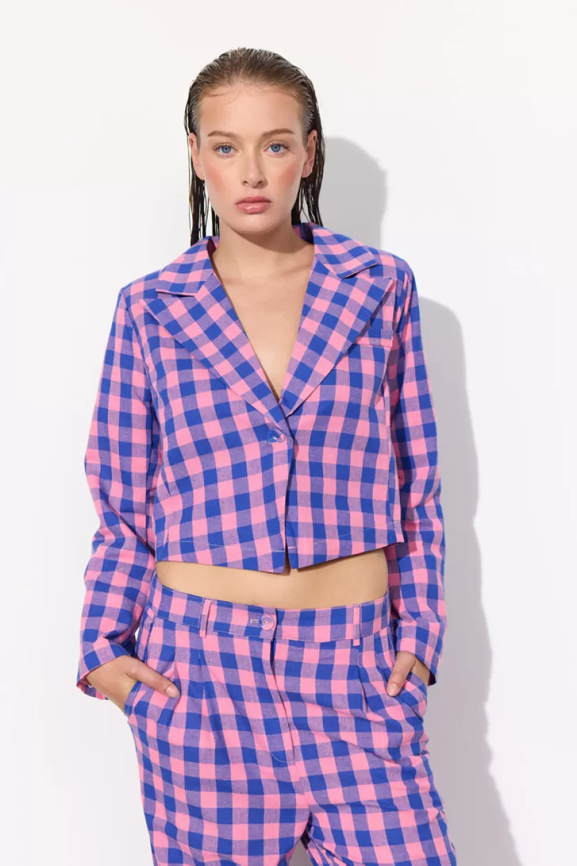 Jackets | Hunkọn Pamela Jacket - Pink Checked
