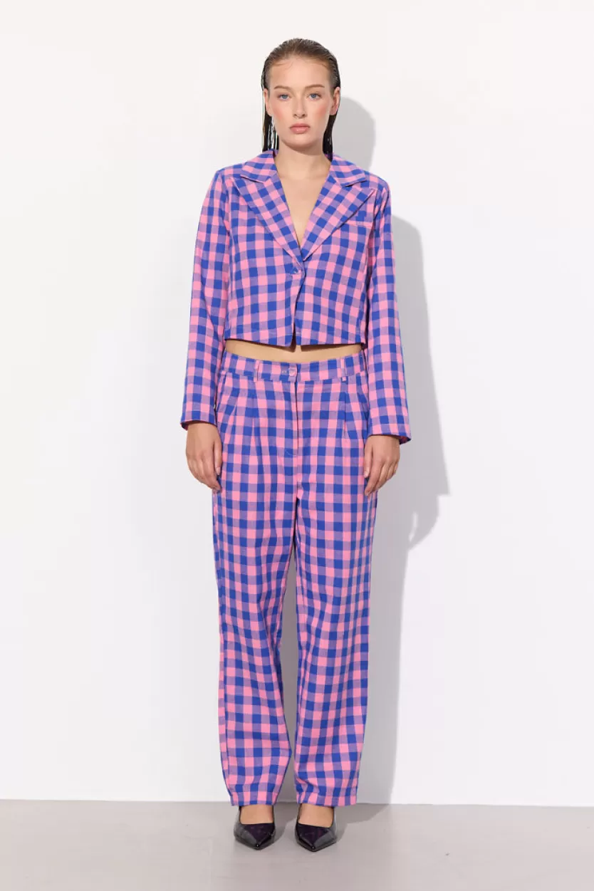 Trousers | Hunkọn Pamela Trousers - Pink Checked