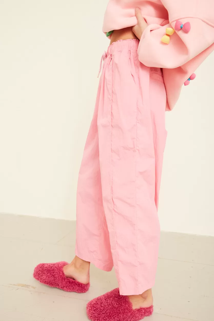 Trousers | Hunkọn Polly Parachute Pants - Light Pink
