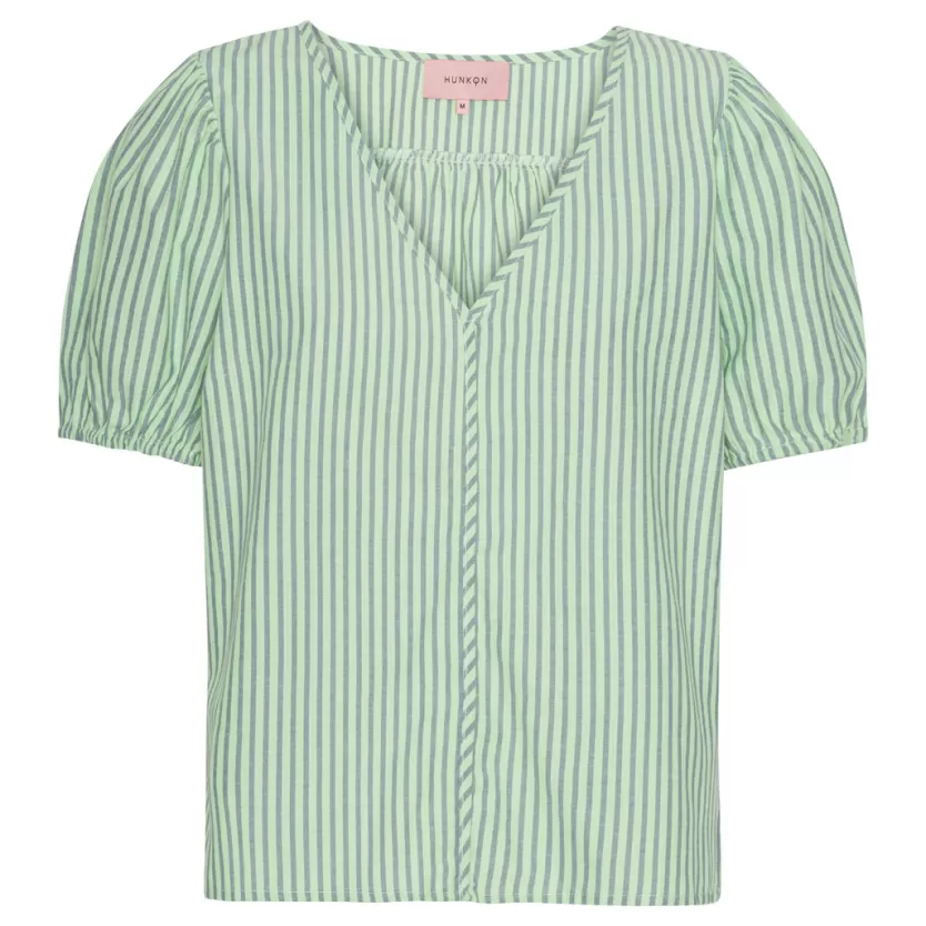 Blouses | Hunkọn Randi Top - Green Striped