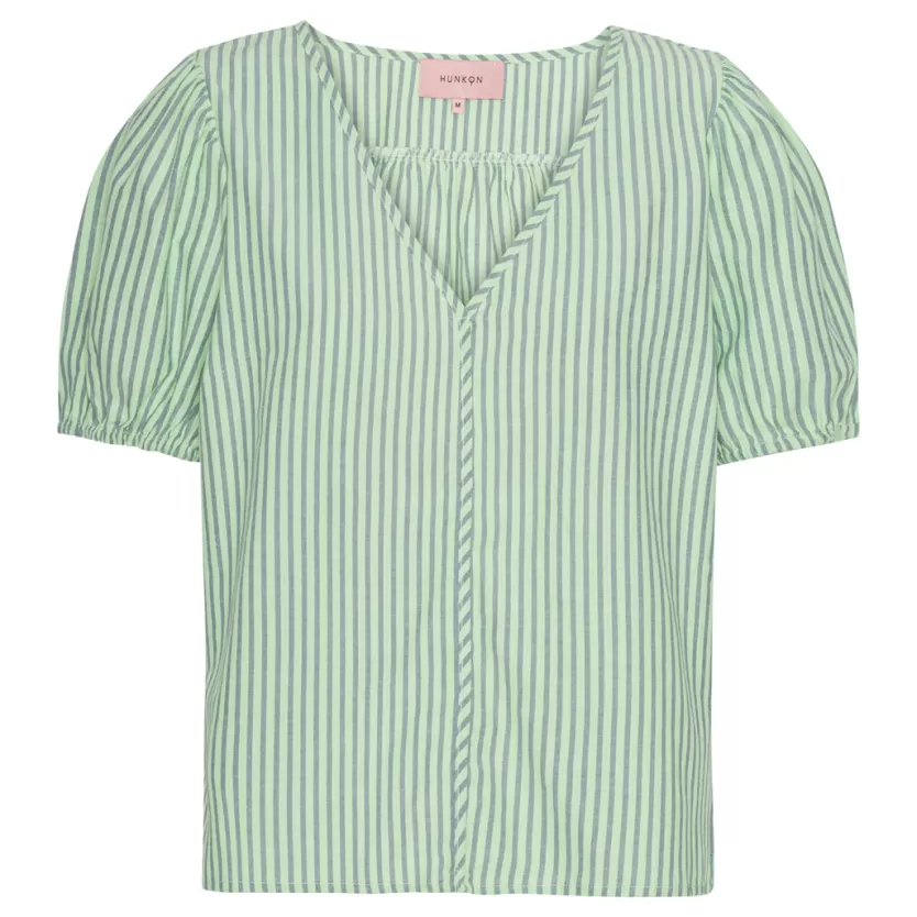Blouses | Hunkọn Randi Top - Green Striped