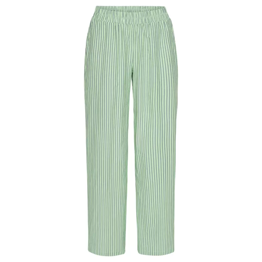 Trousers | Hunkọn Randi Trousers - Green Striped