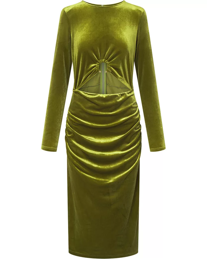 Dresses & Kimonos | Hunkọn Saga Velour Dress - Dusty Green
