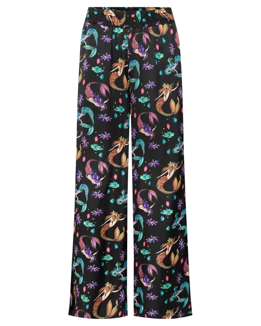 Trousers | Hunkọn Selena Trousers - Black Mermaid Art Print