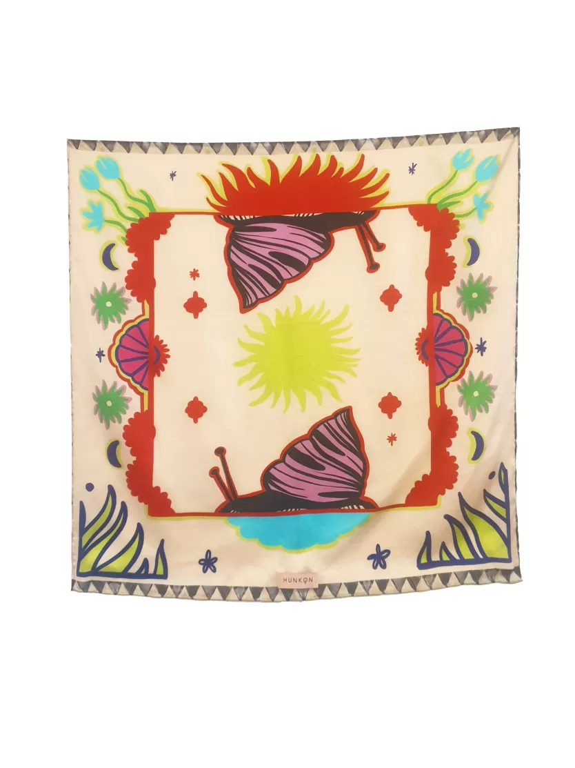 Art Print | Accessories | Hunkọn Spirit Congo Small Scarf - Cream