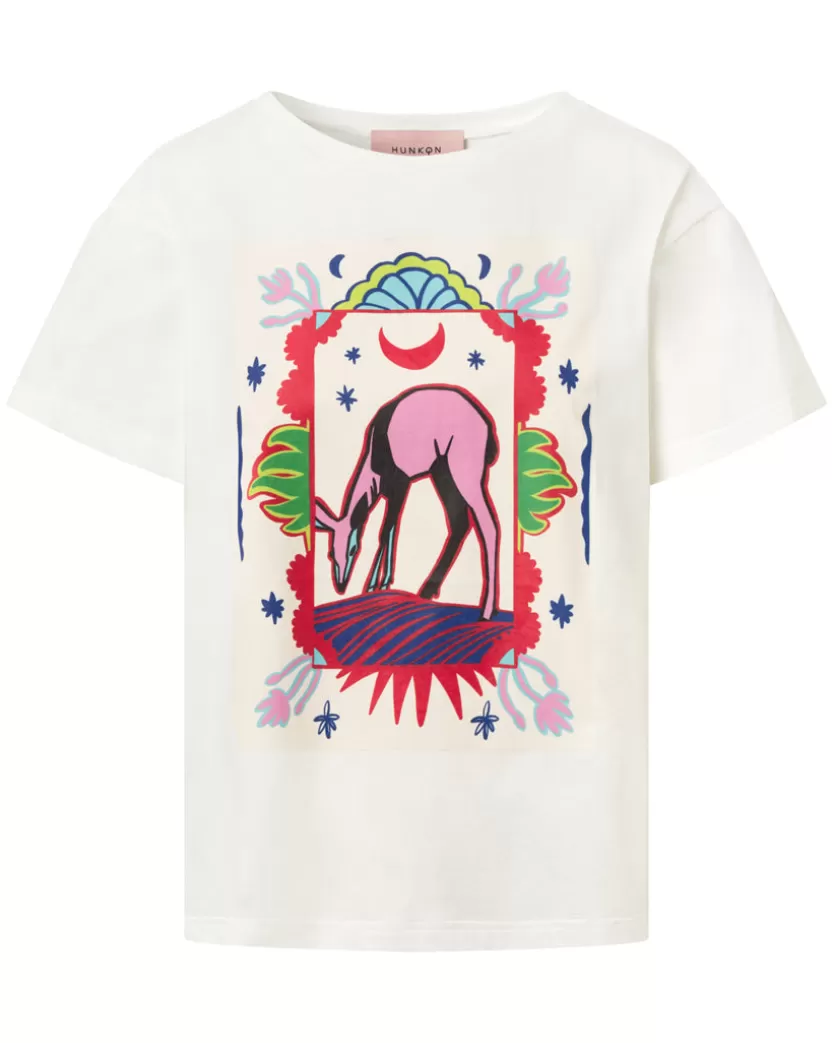 Art Print | Blouses | Hunkọn Spirit Doe T-shirt - White