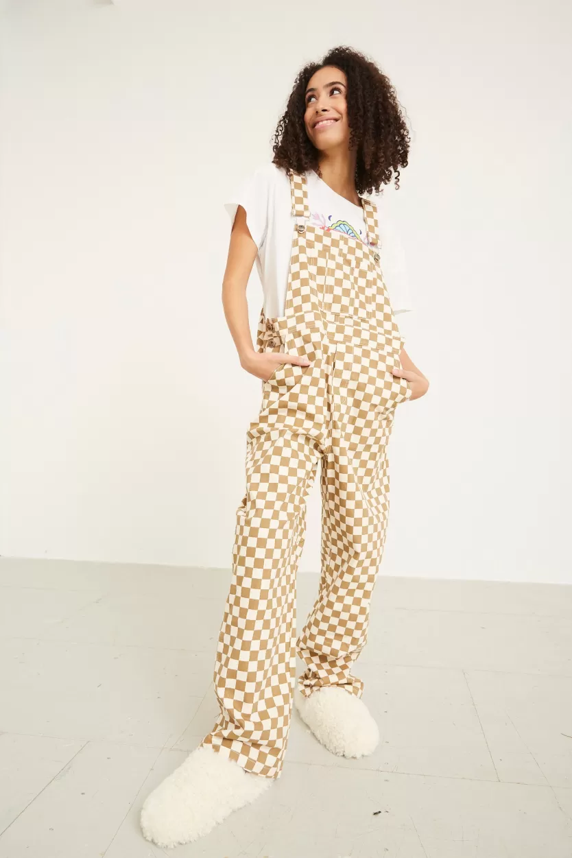 Trousers | Jumpsuits | Hunkọn Viper Overalls - Brown Checked
