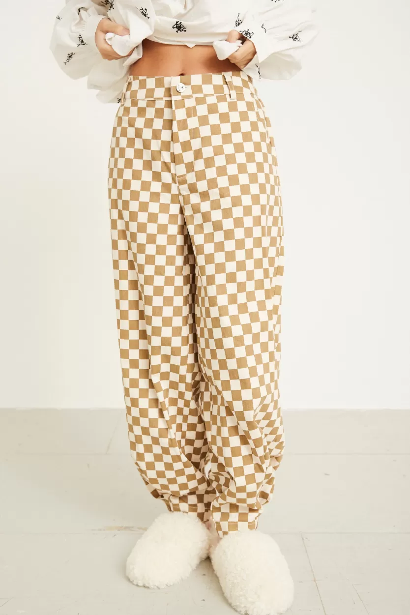 Trousers | Hunkọn Viper Trousers - Brown Checked
